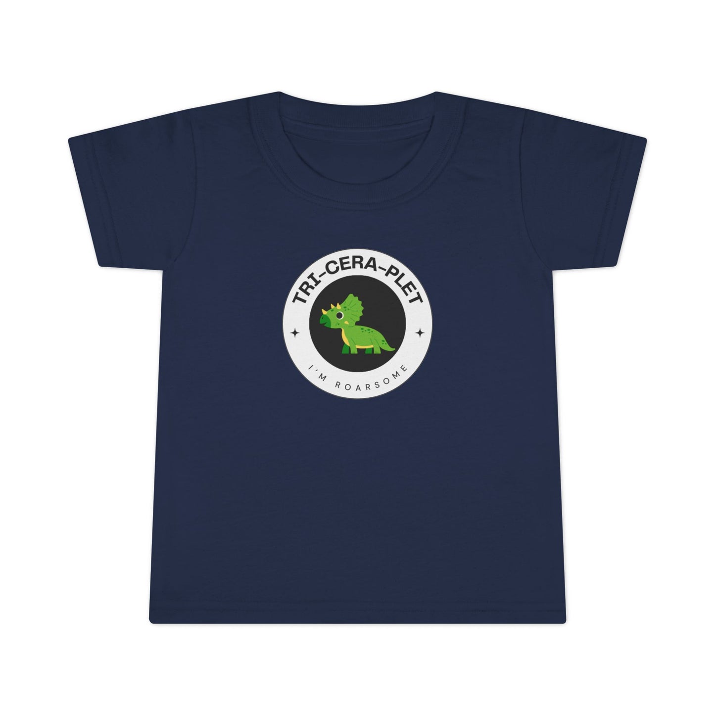 Tri-cera-plet: I'm Roarsome! Triplet Toddler Dinosaur T-shirt – (Ages 2-6 Years)