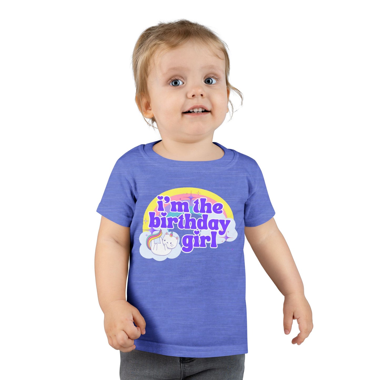 Toddler Birthday Girl T-Shirt with Unicorn Design