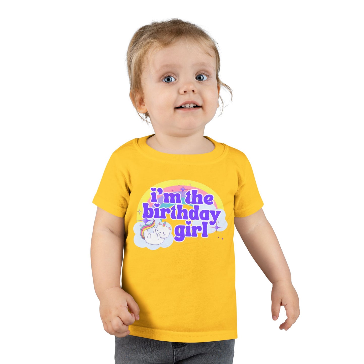 Toddler Birthday Girl T-Shirt with Unicorn Design