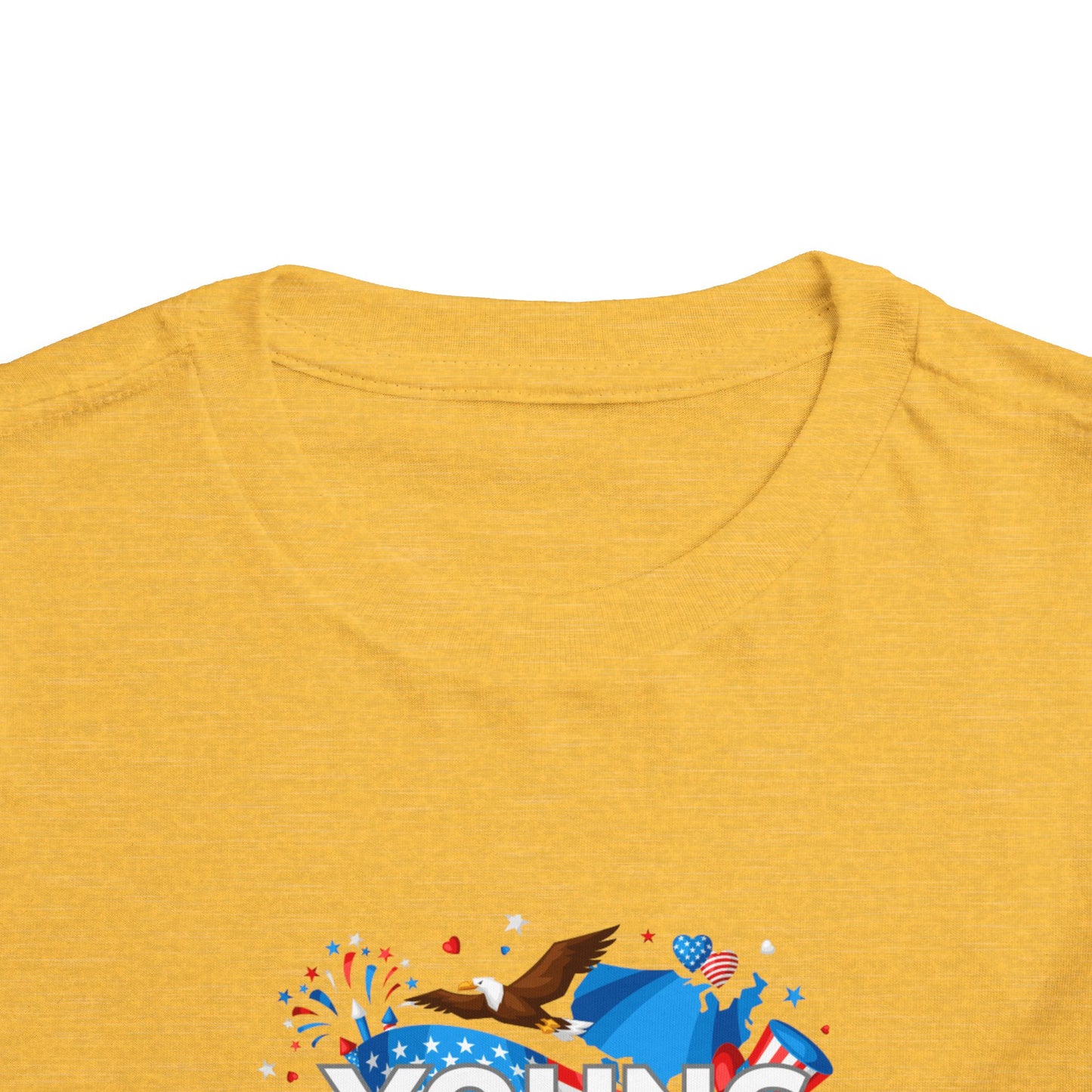 3rd Birthday- "Young and Free" USA Toddler Tee – Cute Kids' Unisex Shirt with Patriotic Design