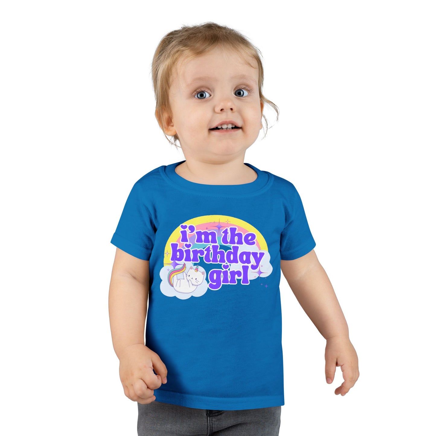 Toddler Birthday Girl T-Shirt with Unicorn Design