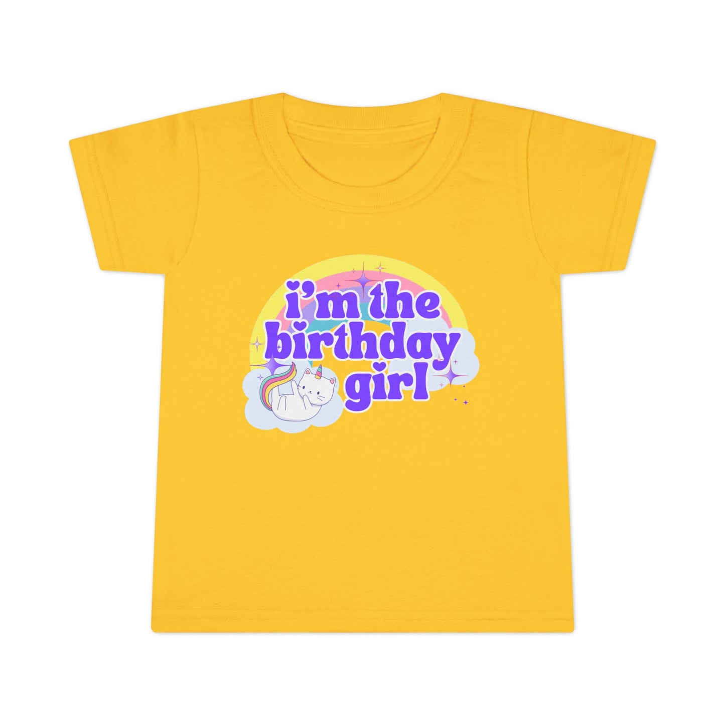Toddler Birthday Girl T-Shirt with Unicorn Design