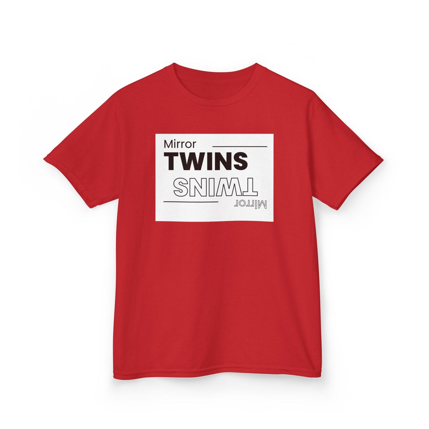 Mirror Twins Kids T-Shirt - Fun Mirror Design for Siblings