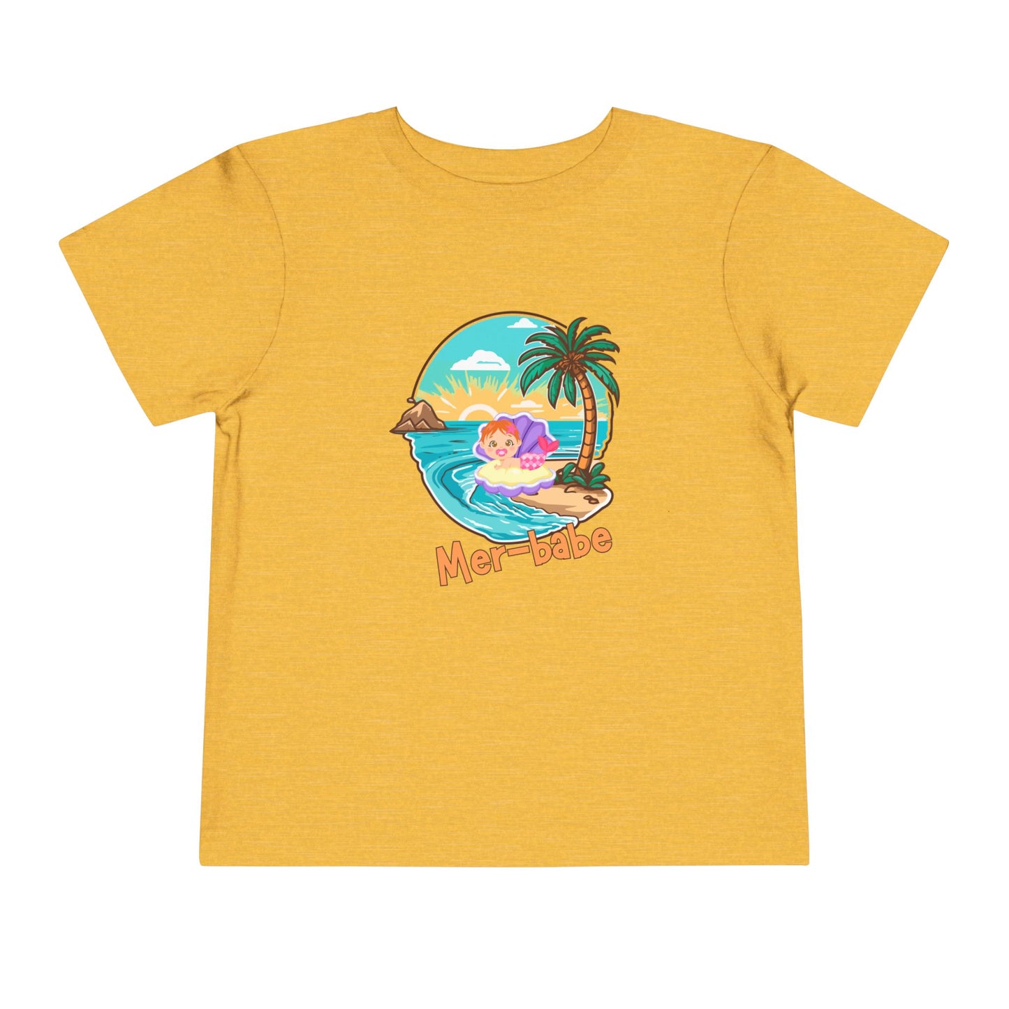 Mer-Babe- Mermaid Toddler Tee - Cute Beach Vibes for Little Ones