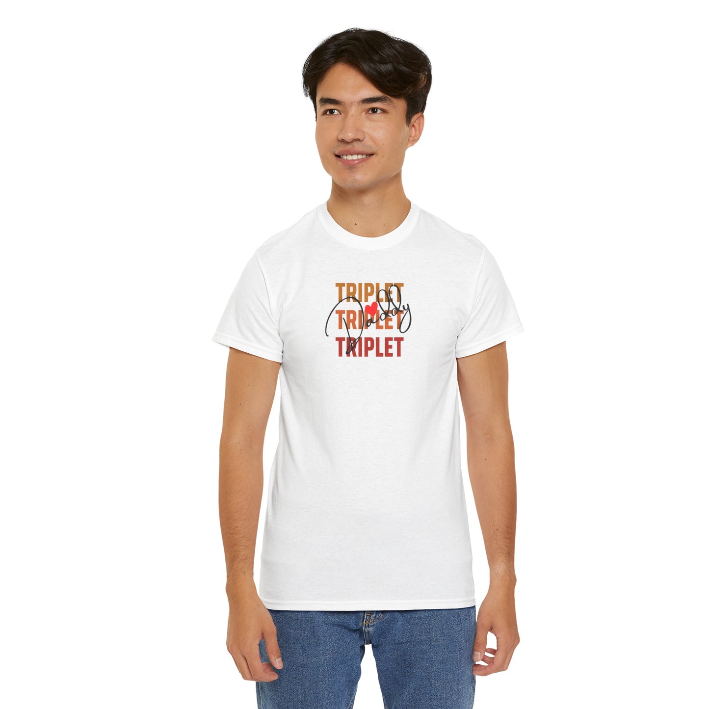 Triplet Daddy- Heavy Cotton Tee
