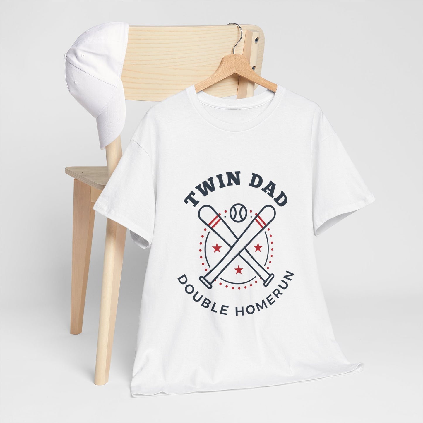 Baseball Themed Twin Dad Shirt - Perfect Gift for Sports Dads