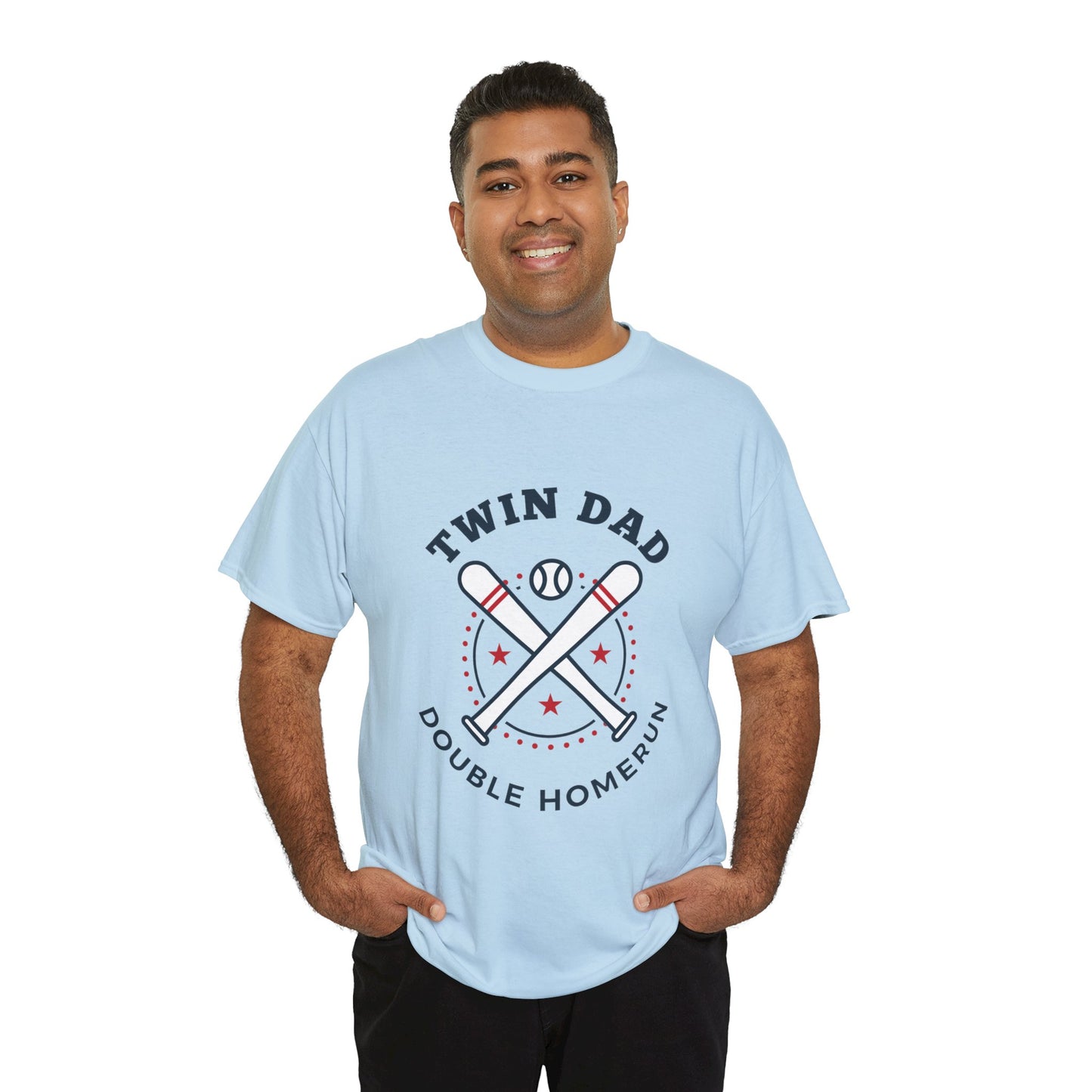 Baseball Themed Twin Dad Shirt - Perfect Gift for Sports Dads