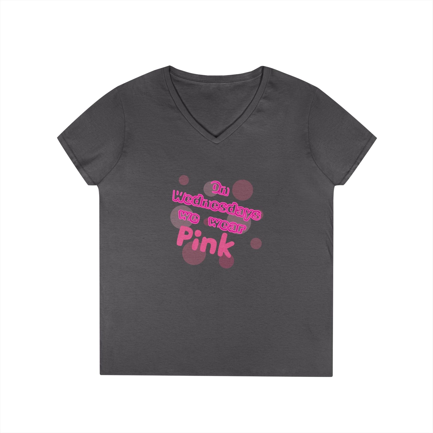 Mean Girls Inspired Ladies' V-Neck T-Shirt, Funny Pink Quote Tee, Mom and Me, Movie Memes Apparel, Birthday