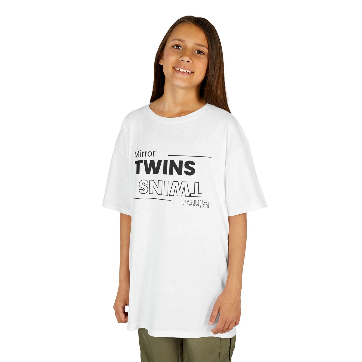 Mirror Twins Kids T-Shirt - Fun Mirror Design for Siblings