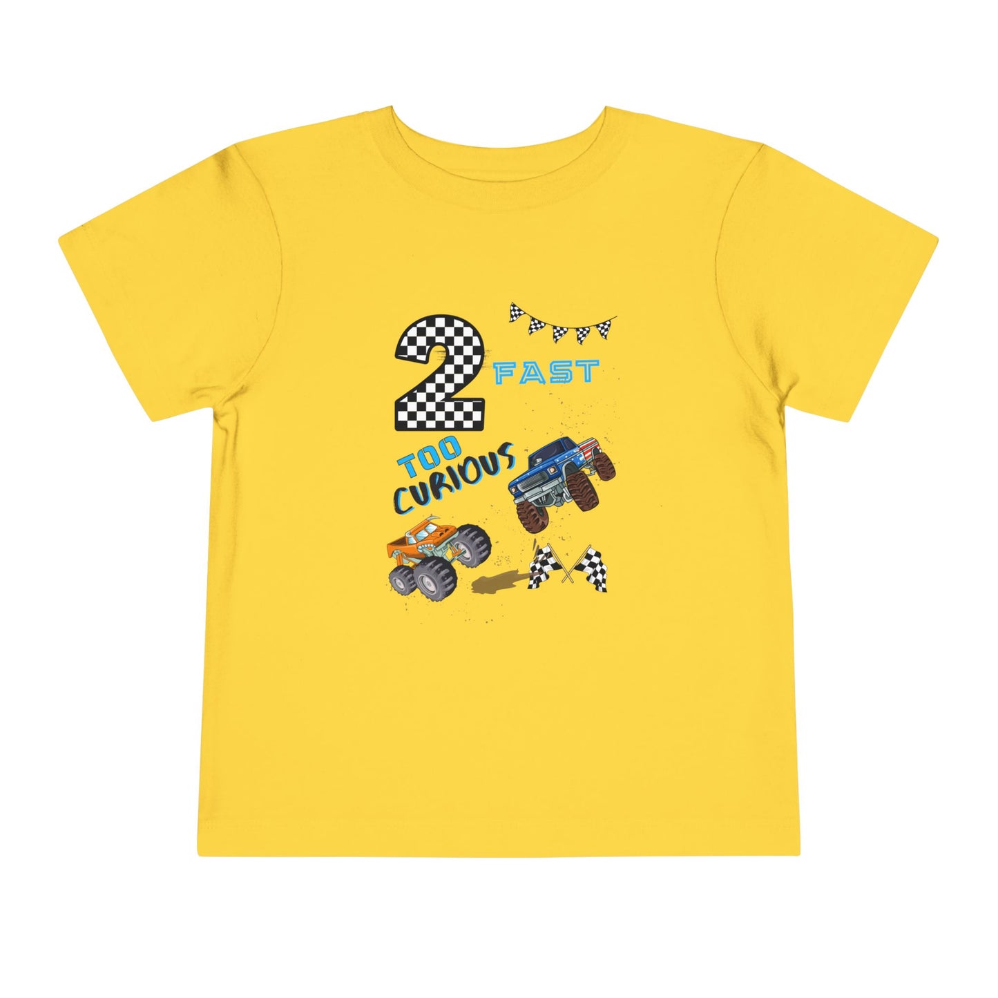 2nd Birthday – 'Too Fast, Too Curious' 2 Year old Party Racing Truck Design