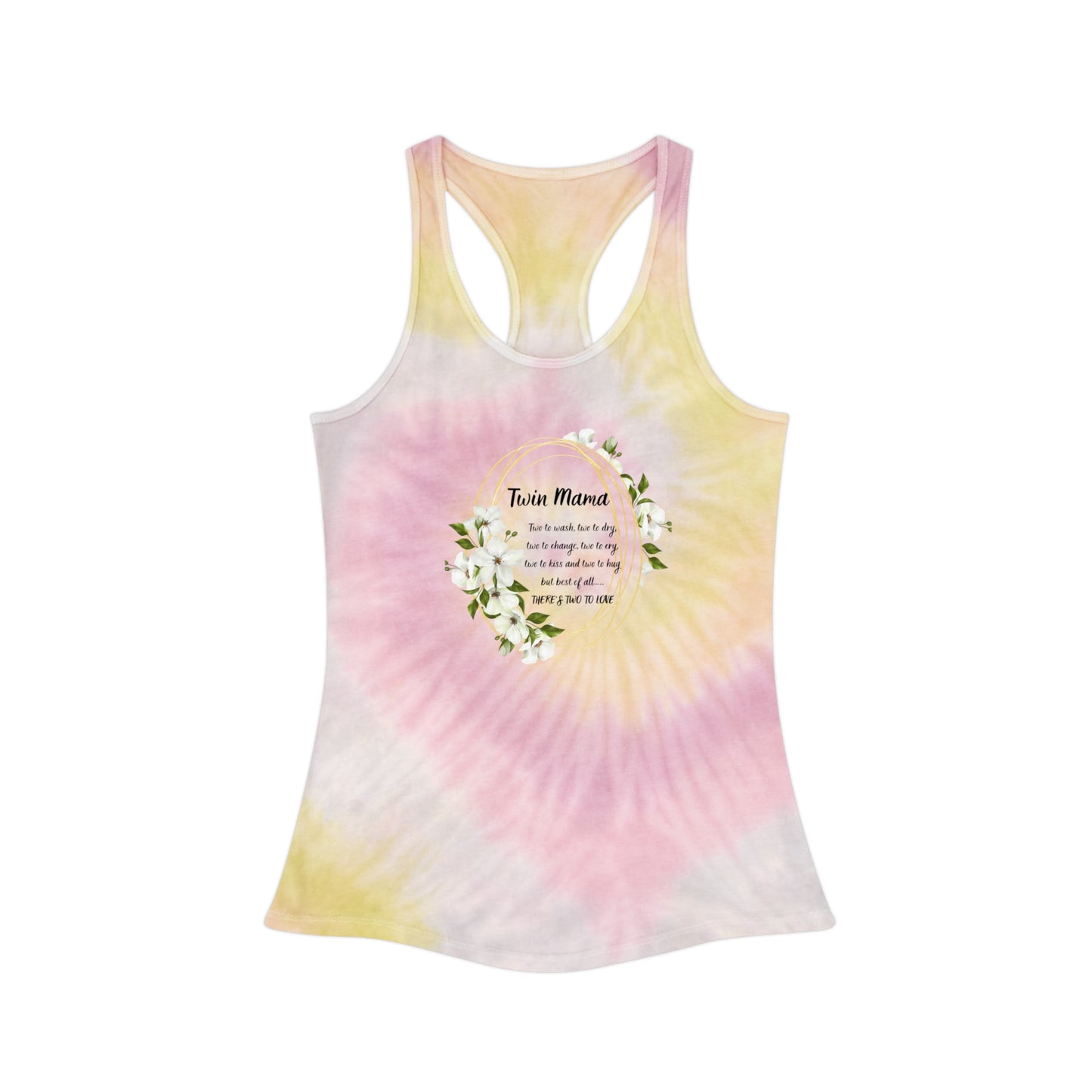 Tie Dye Racerback Tank Top - Perfect for Twin Moms, Summer Vibes