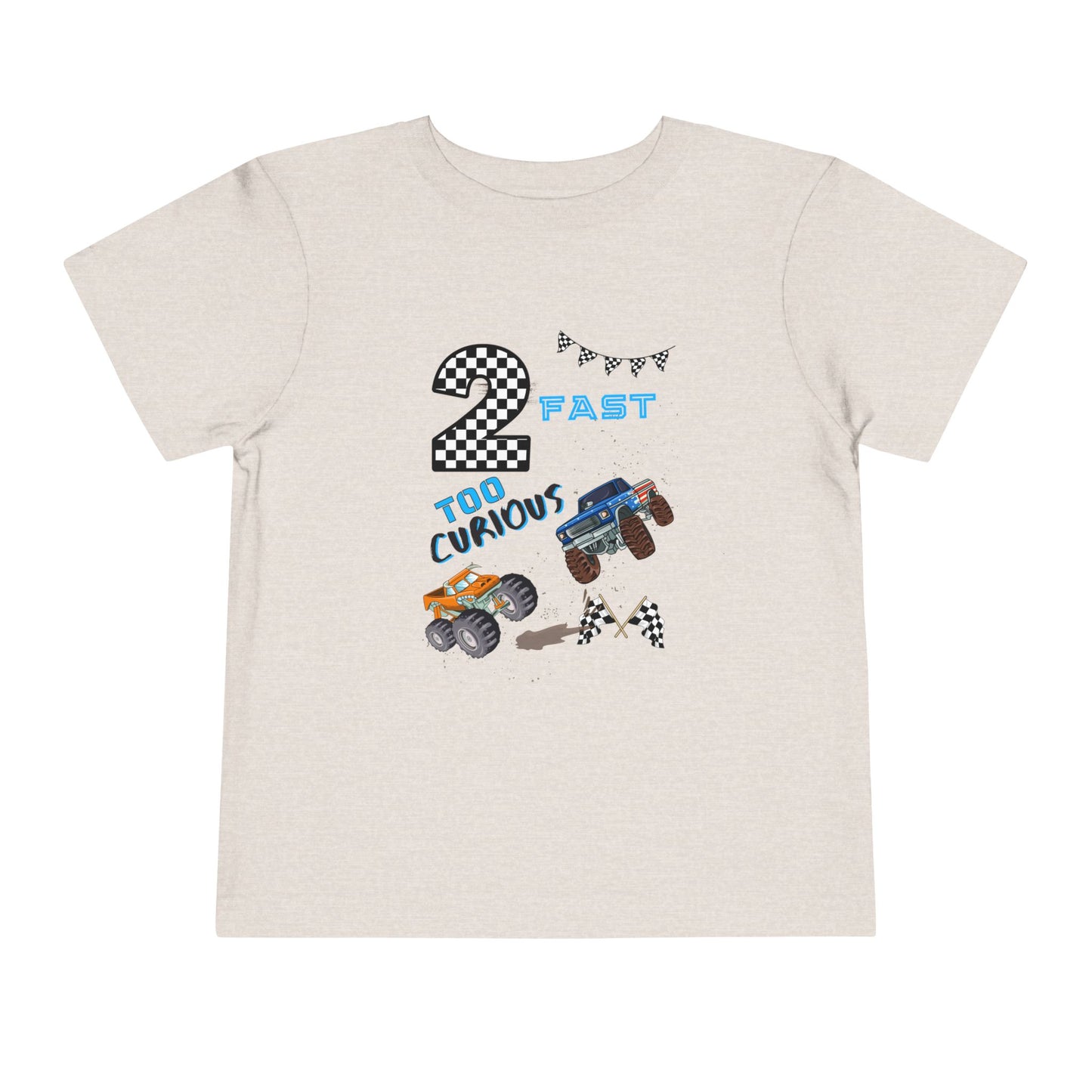 2nd Birthday – 'Too Fast, Too Curious' 2 Year old Party Racing Truck Design