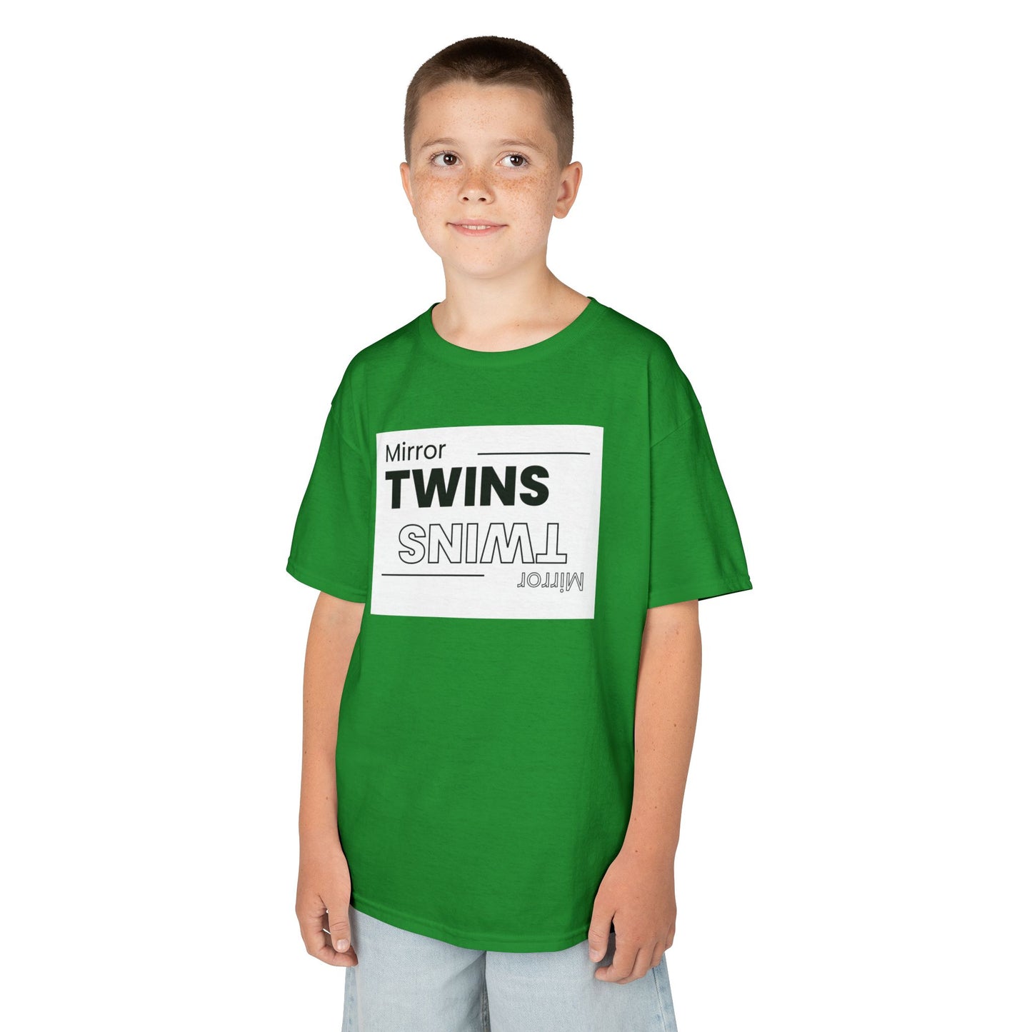 Mirror Twins Kids T-Shirt - Fun Mirror Design for Siblings