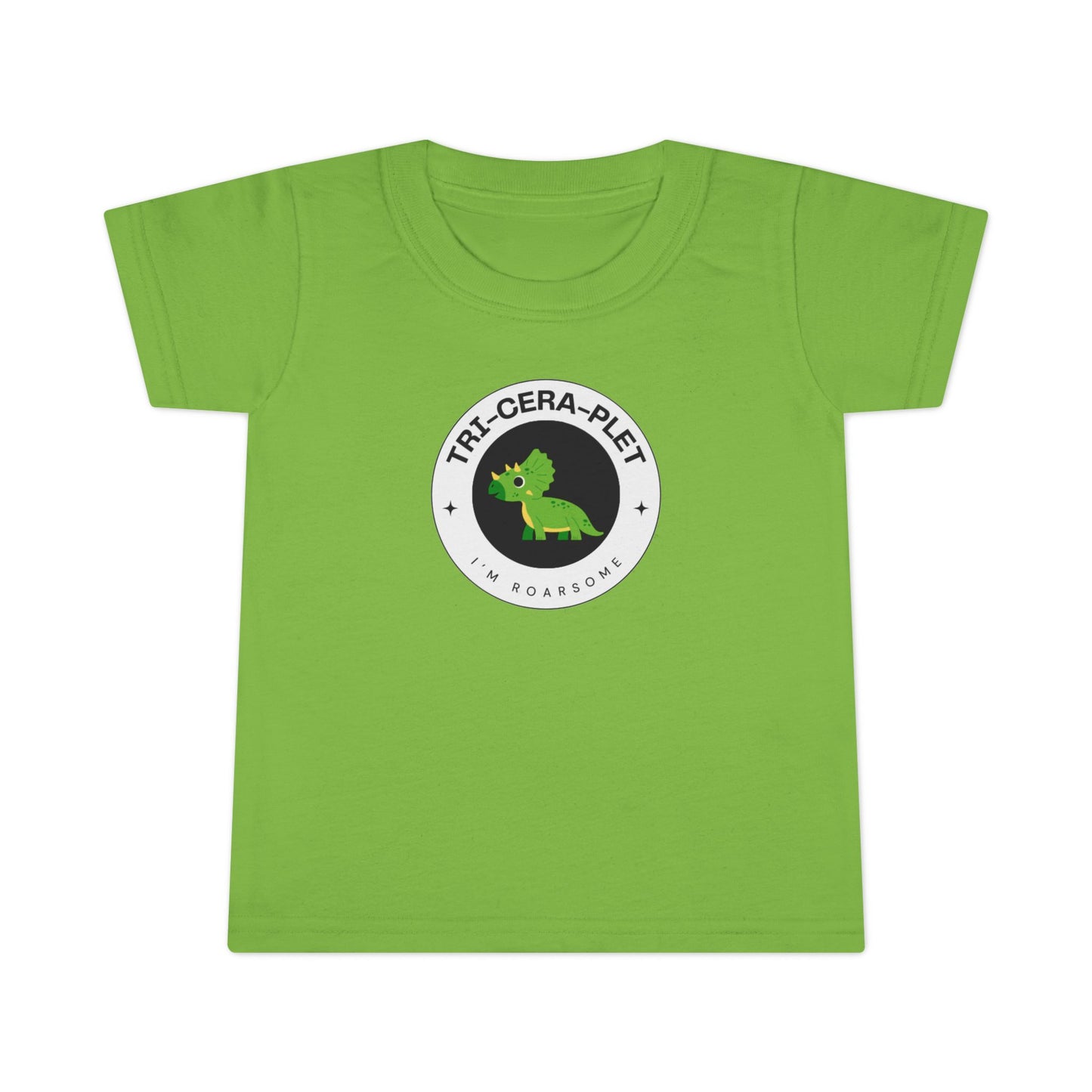 Tri-cera-plet: I'm Roarsome! Triplet Toddler Dinosaur T-shirt – (Ages 2-6 Years)
