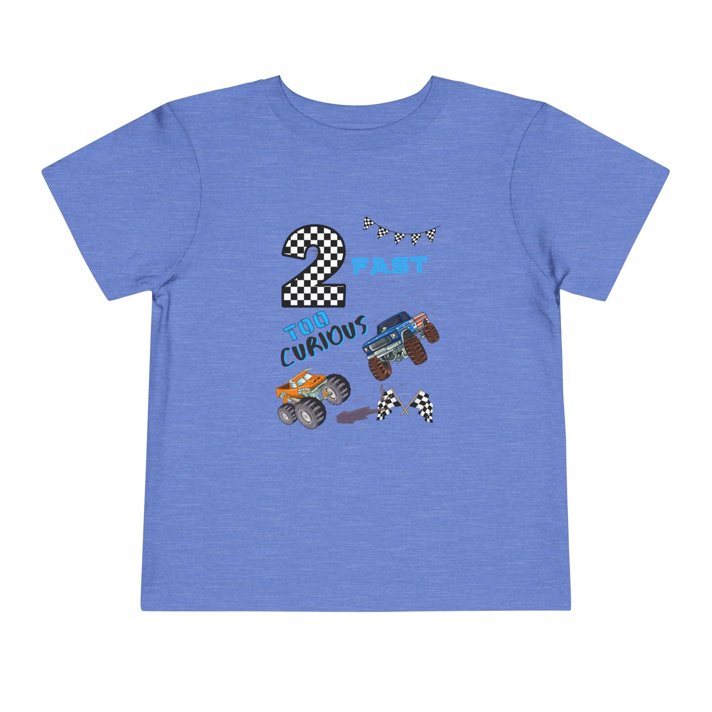 2nd Birthday – 'Too Fast, Too Curious' 2 Year old Party Racing Truck Design