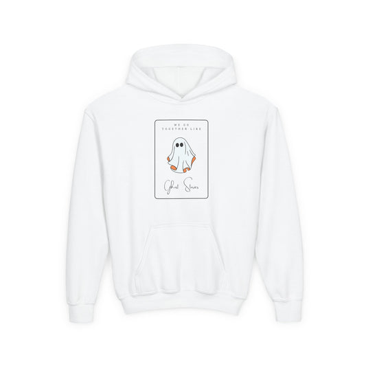 Matching Besties- Youth Hooded Sweatshirt - "We Go Together Like Ghost Stories" ( and matches with two more designs)