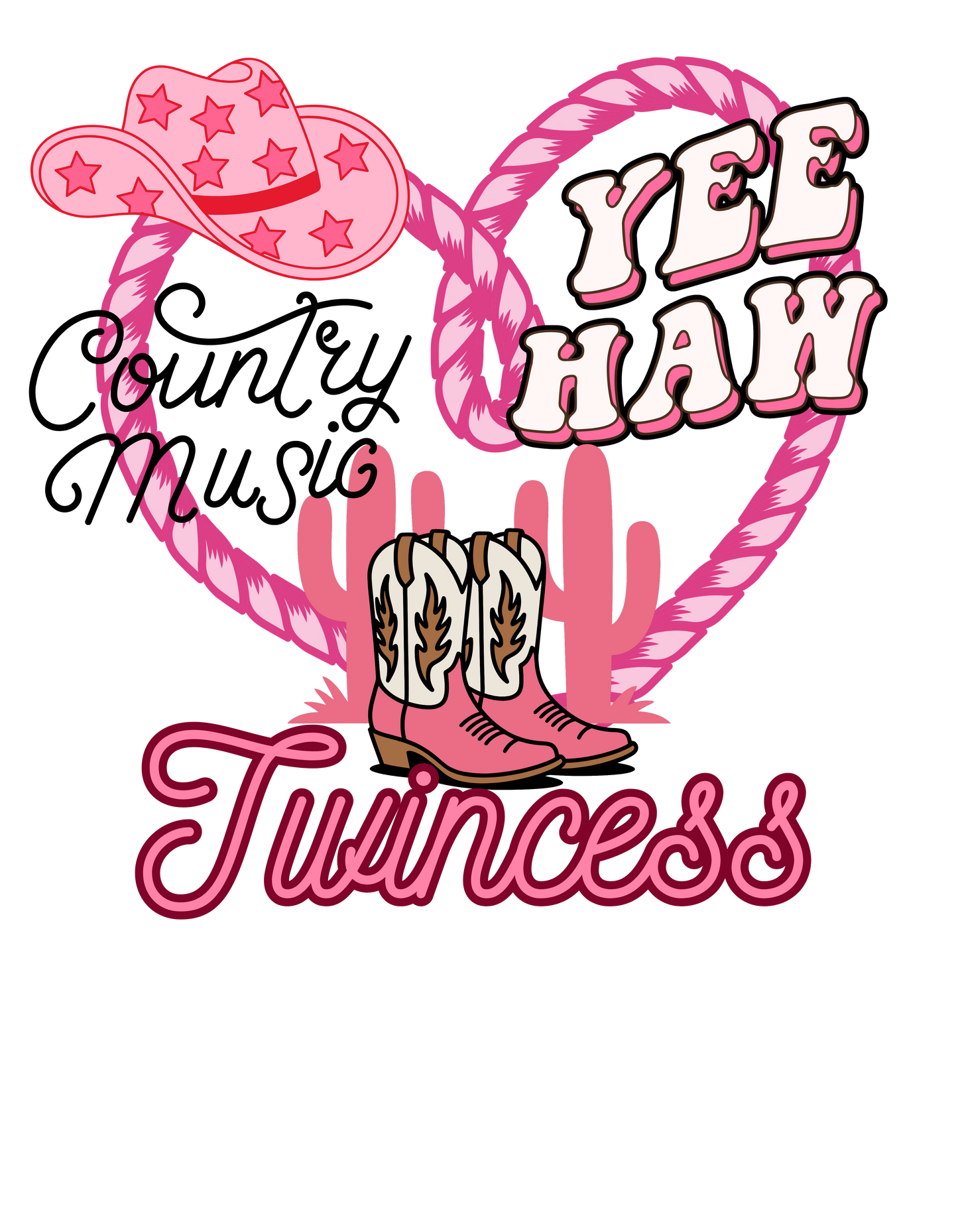 Country Music Twincess ( twin girl 2 pack )