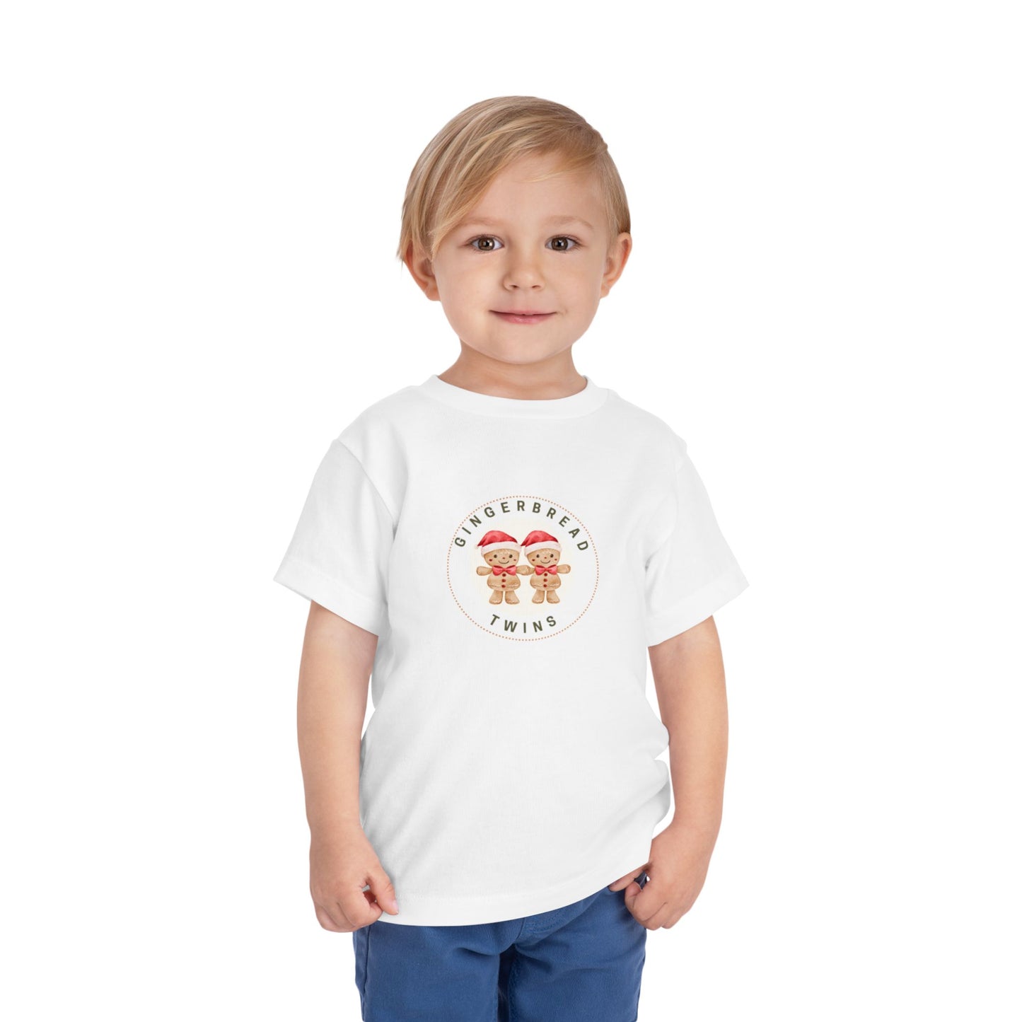 Gingerbread Twins Boys Toddler Tee — Cute Holiday Christmas Shirt for 2 to 5 year olds