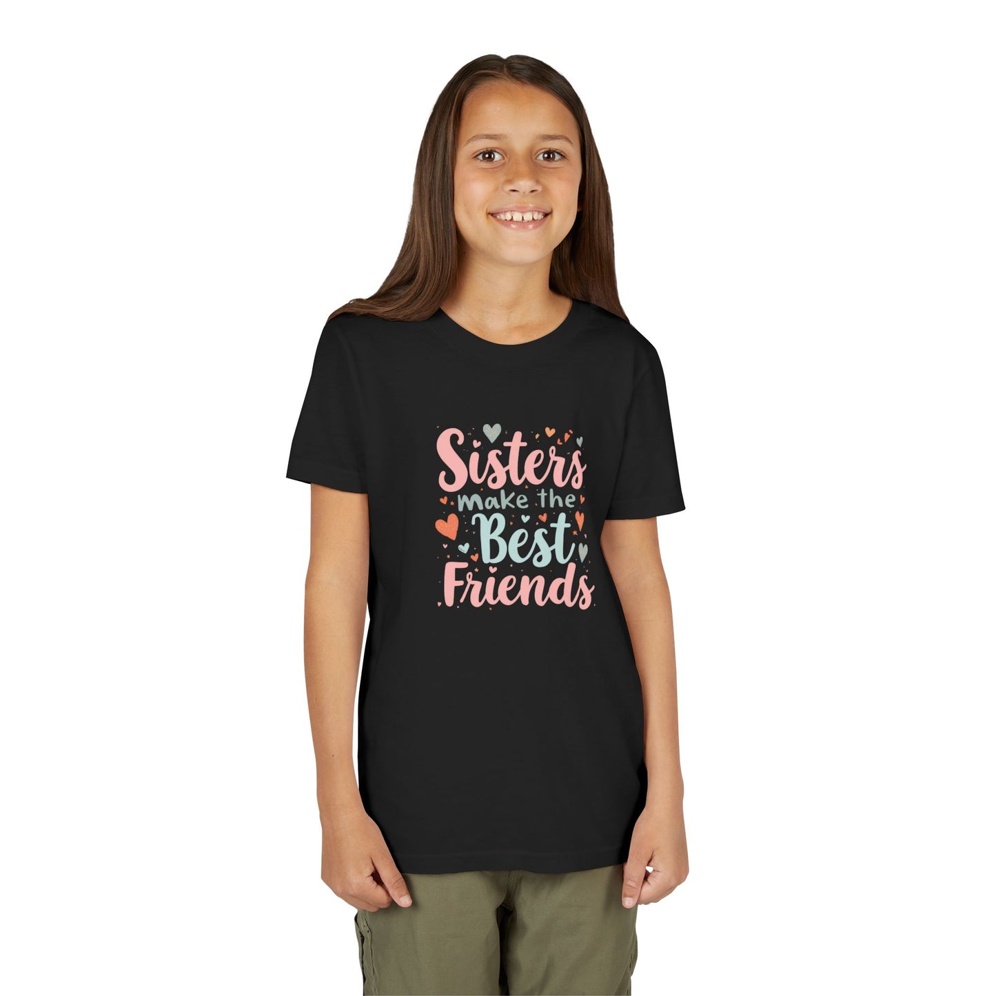 Youth Tee — “Sisters Make the Best Friends” Kids’ Sibling Love T-Shirt