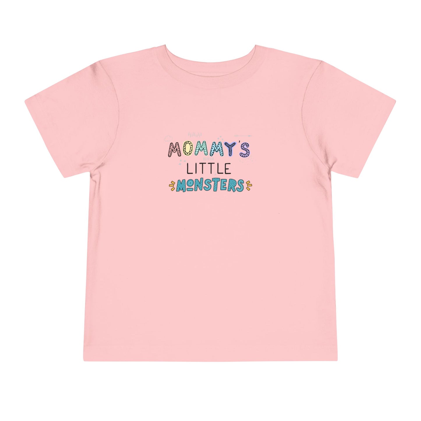 Toddler Tee — "Mommy's Little Monsters" Cute Pastel Monster Graphic