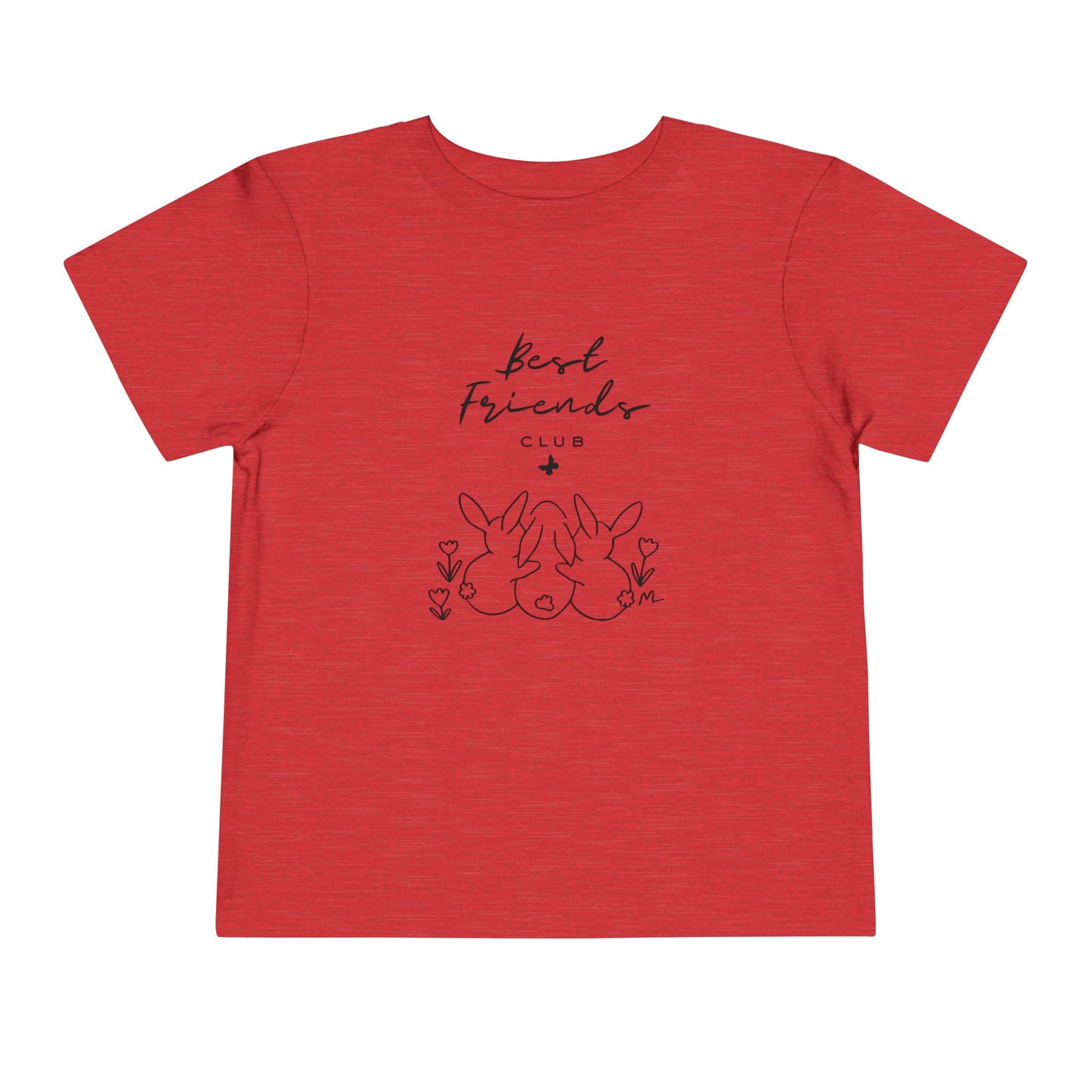 Toddler and Infant Tee — "Best Friends" Bunny Graphic Short Sleeve