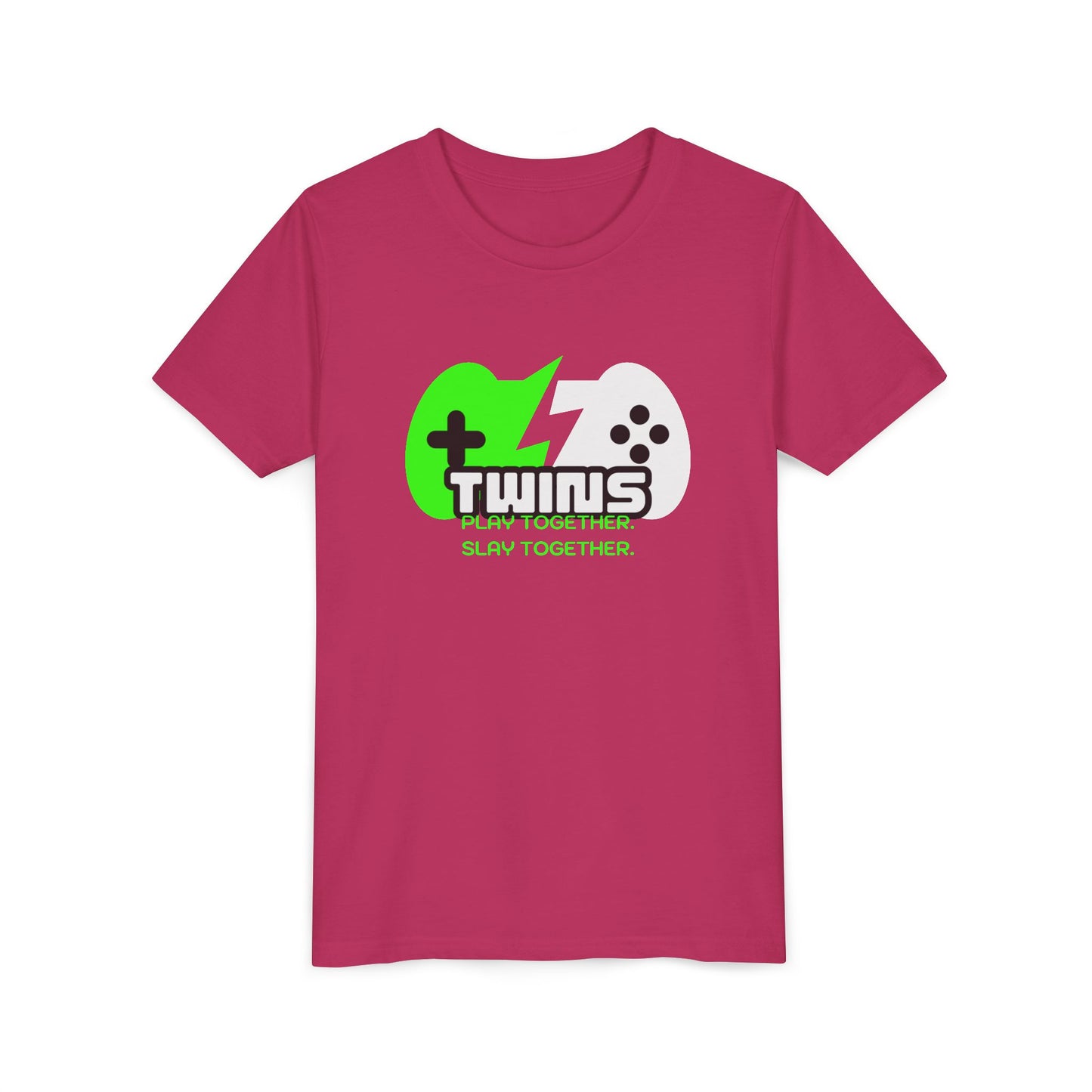 Teen Twins Gaming Tee — "Twins: Play Together, Slay Together"