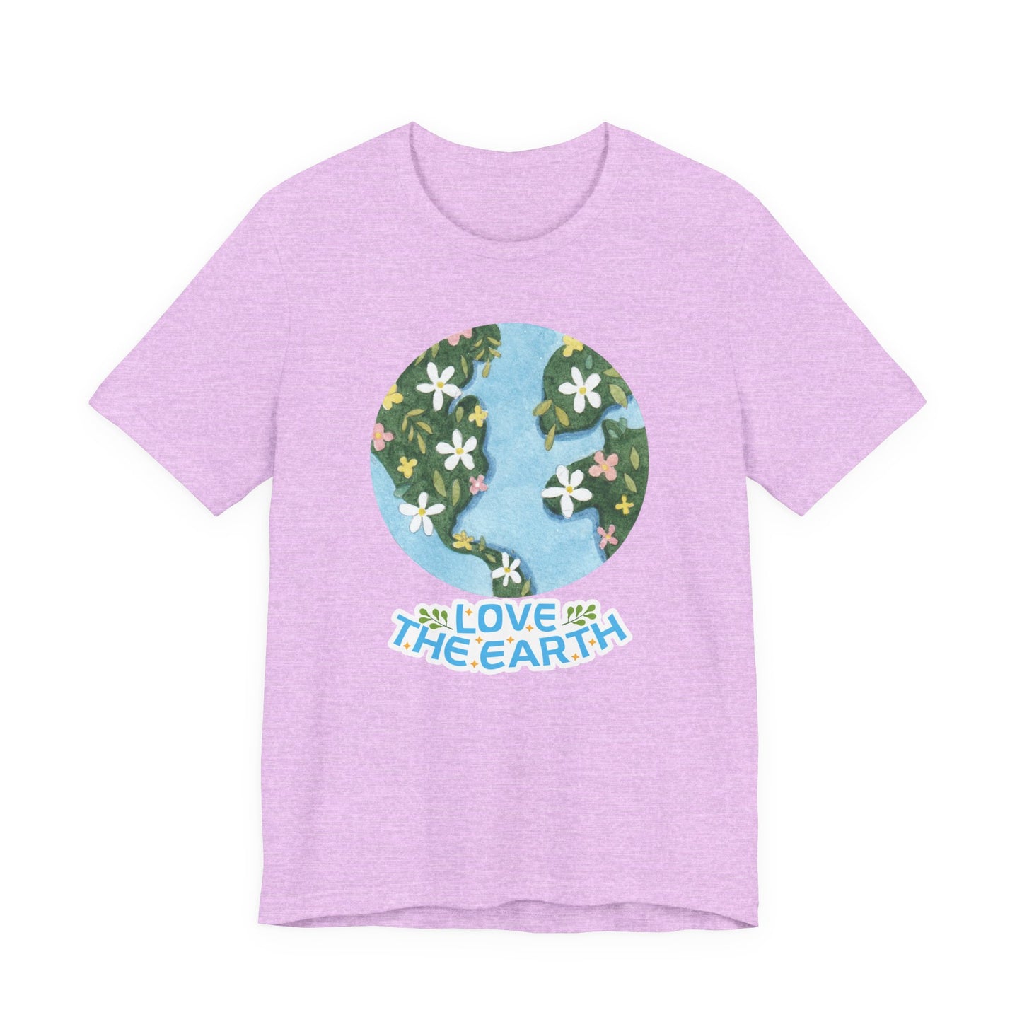 Love The Earth Floral Globe Tee — Eco-Friendly Earth Day T-Shirt