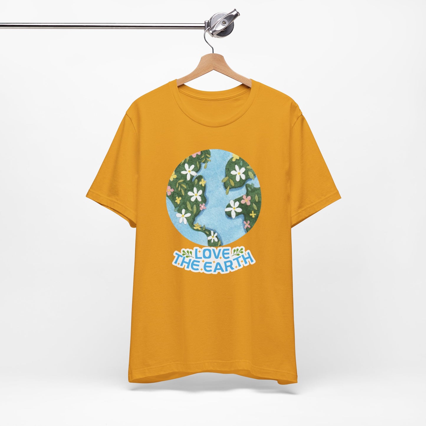 Love The Earth Floral Globe Tee — Eco-Friendly Earth Day T-Shirt