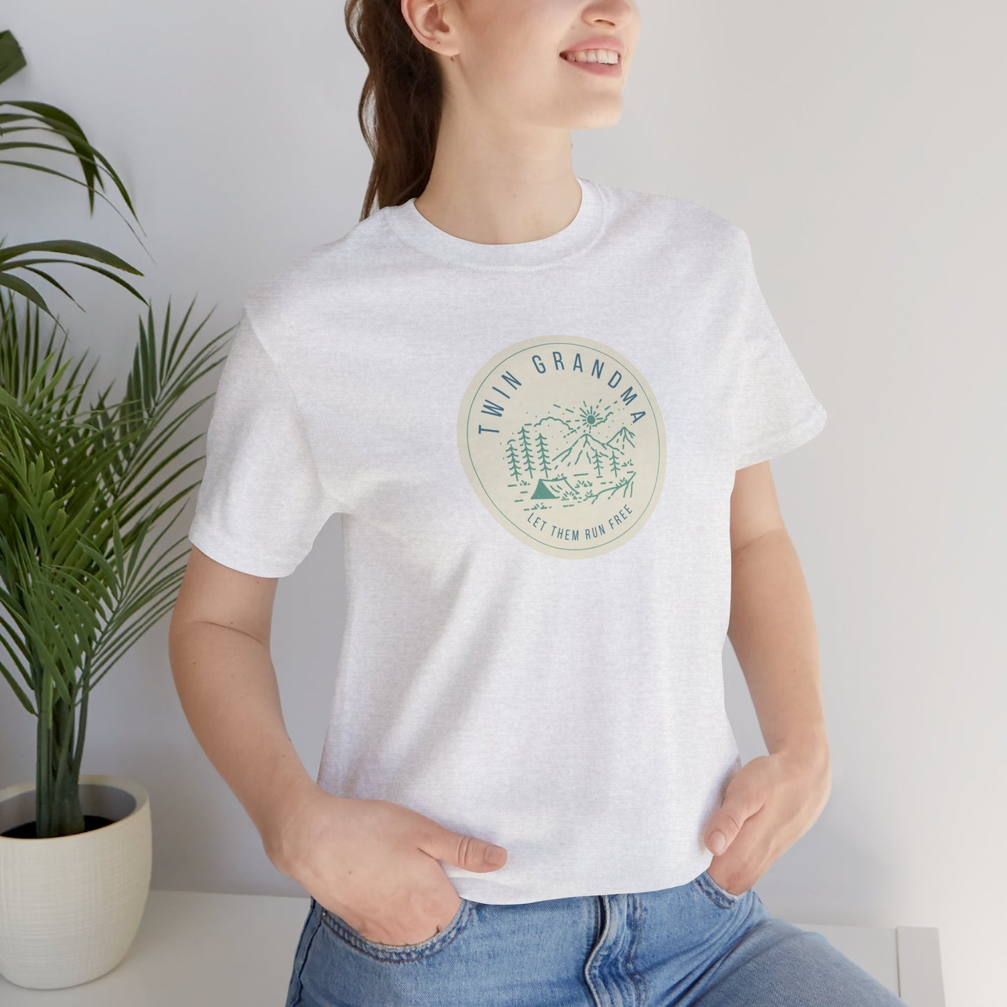 Twin Grandma-Let them run free-Vintage Camp Logo Shirt