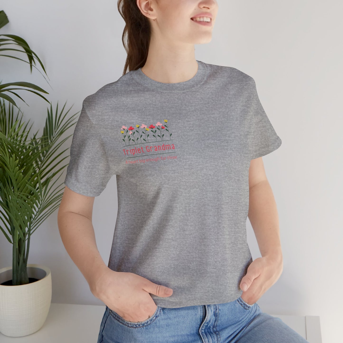 Triplet Grandma- Floral T-Shirt