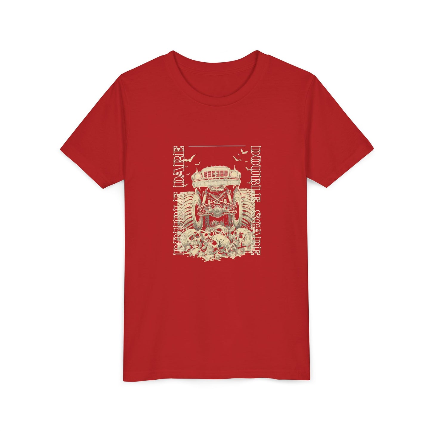 Double Dare-Double Scare- Monster Truck Twin Tee — Unisex