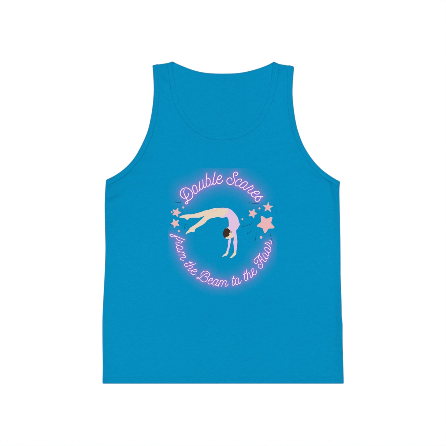 Gymnastics Kids Tank Top — "Double Scores from the beam to the floor"