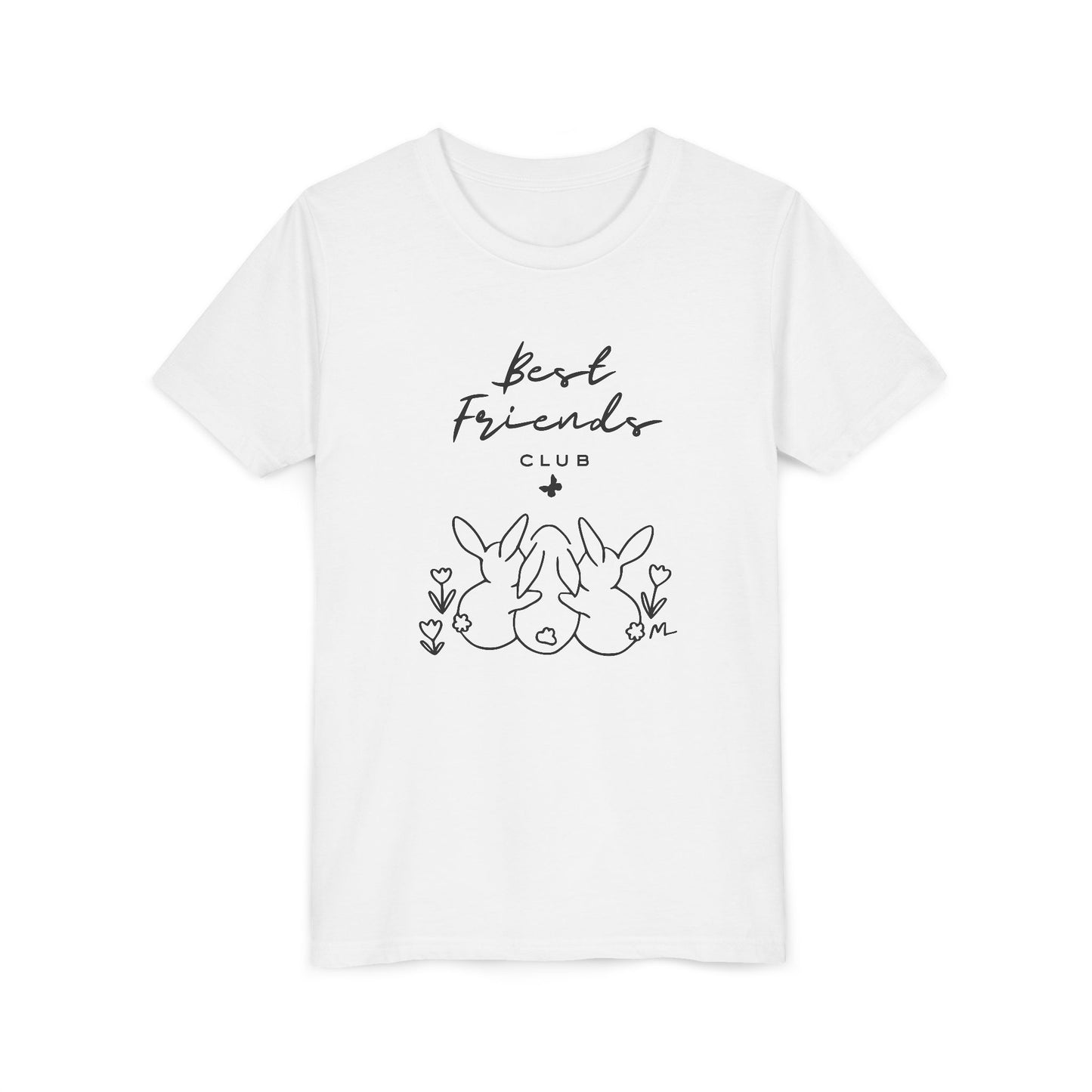Young Adult Tee - "Best Friends" Bunny Trio Kids Graphic Shirt