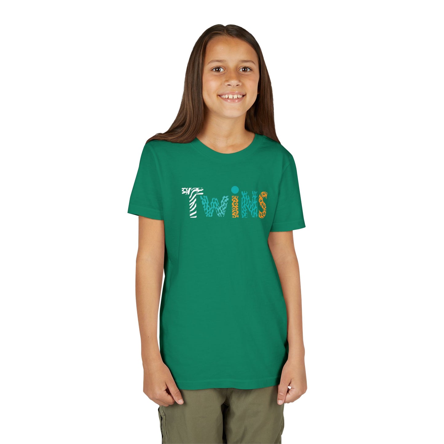 Teen/Pre-Teen "Twins" - Colorful Animal Print Kids T-Shirt
