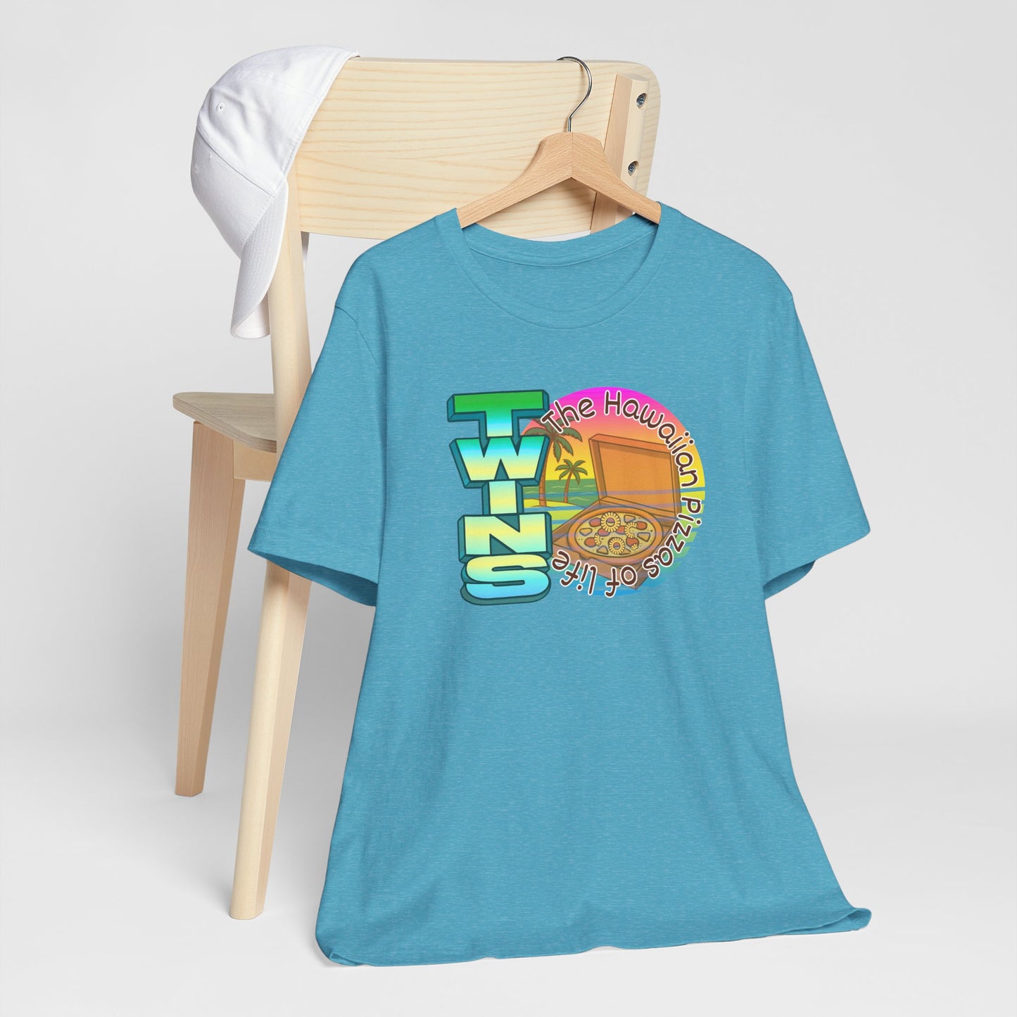 Hawaiian Pizza- Twin Dad Beach T-Shirt — Vintage 90's Style Tee
