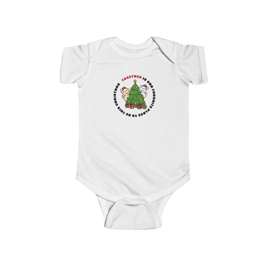 Baby Christmas Bodysuit - "Together is My Favorite Place" Holiday Infant Onesie