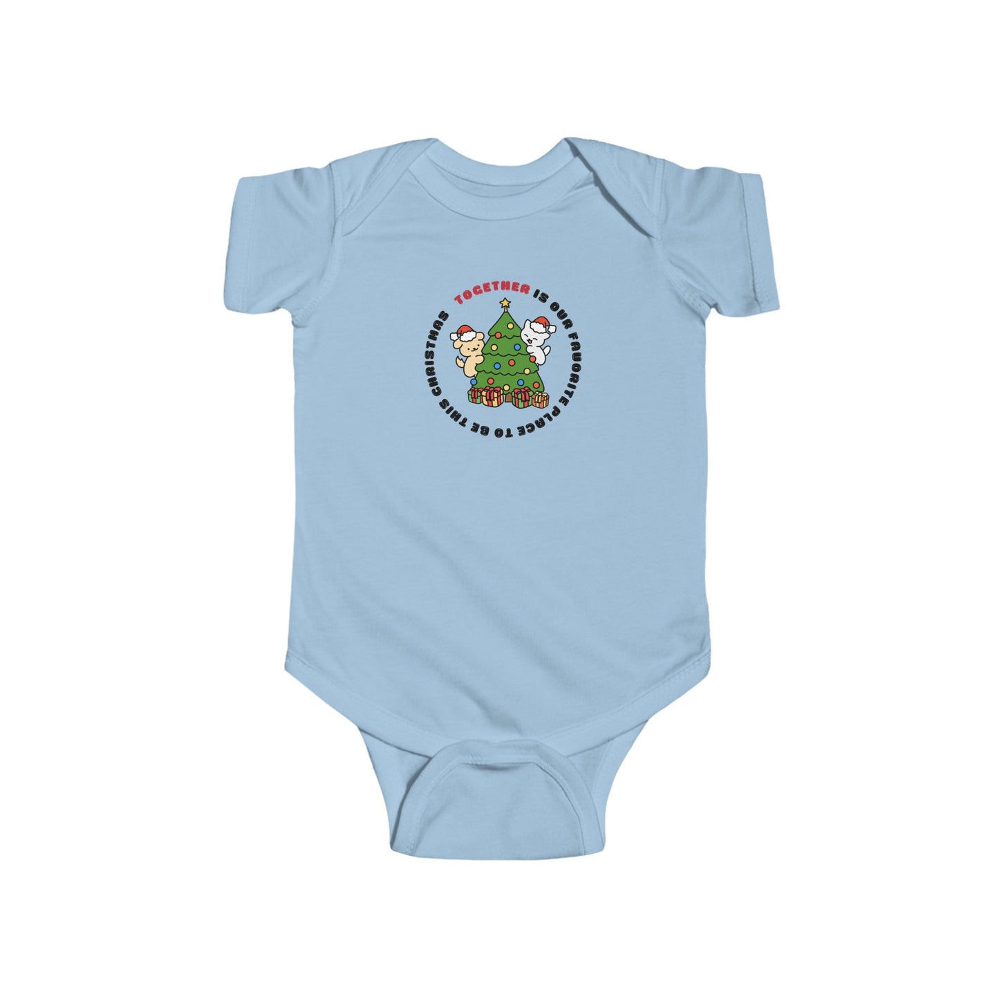 Baby Christmas Bodysuit - "Together is My Favorite Place" Holiday Infant Onesie