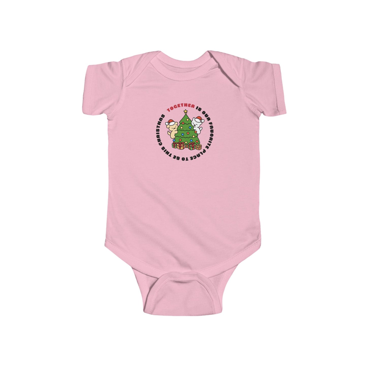 Baby Christmas Bodysuit - "Together is My Favorite Place" Holiday Infant Onesie