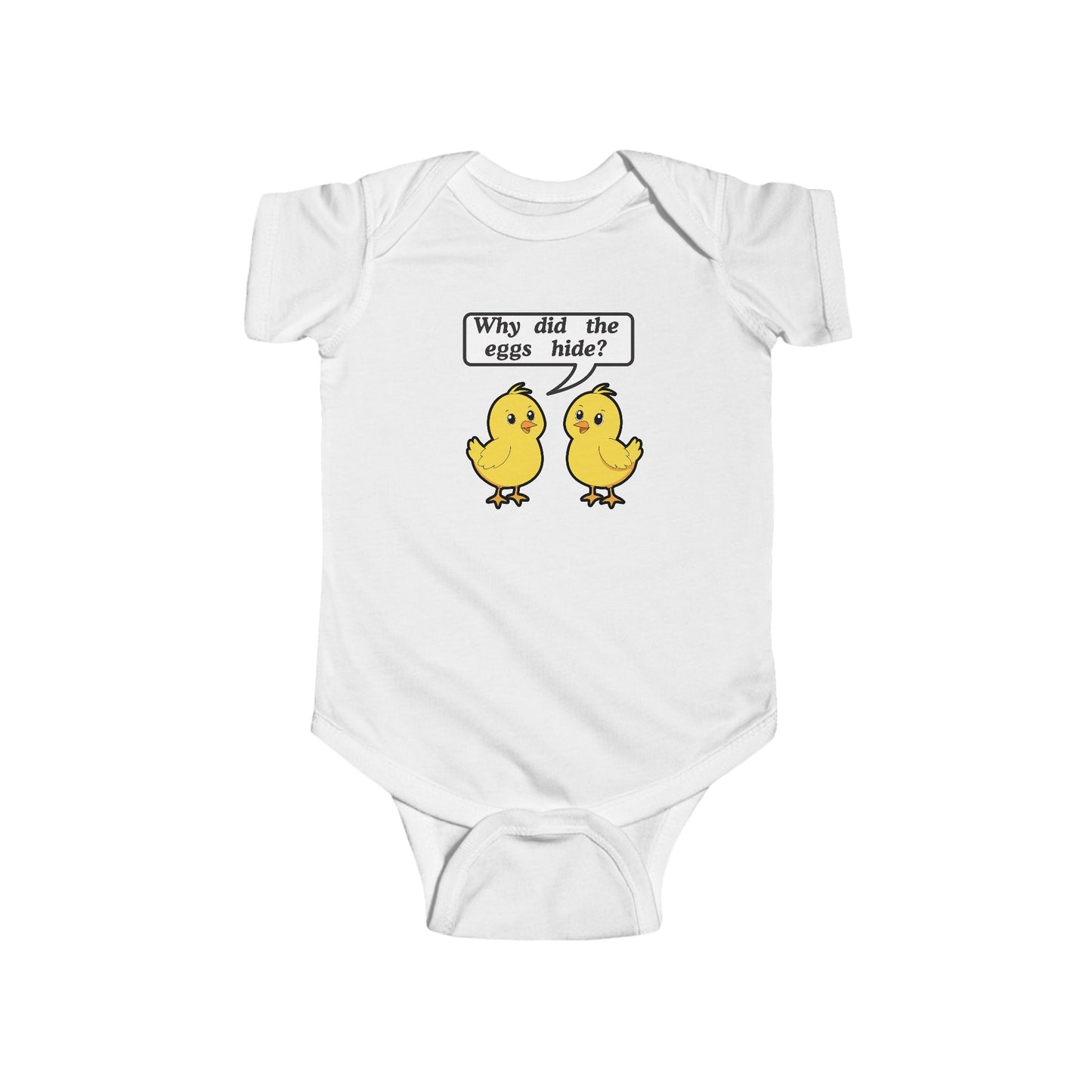 Twin Easter Bodysuit Set- "Why did the eggs hide?"