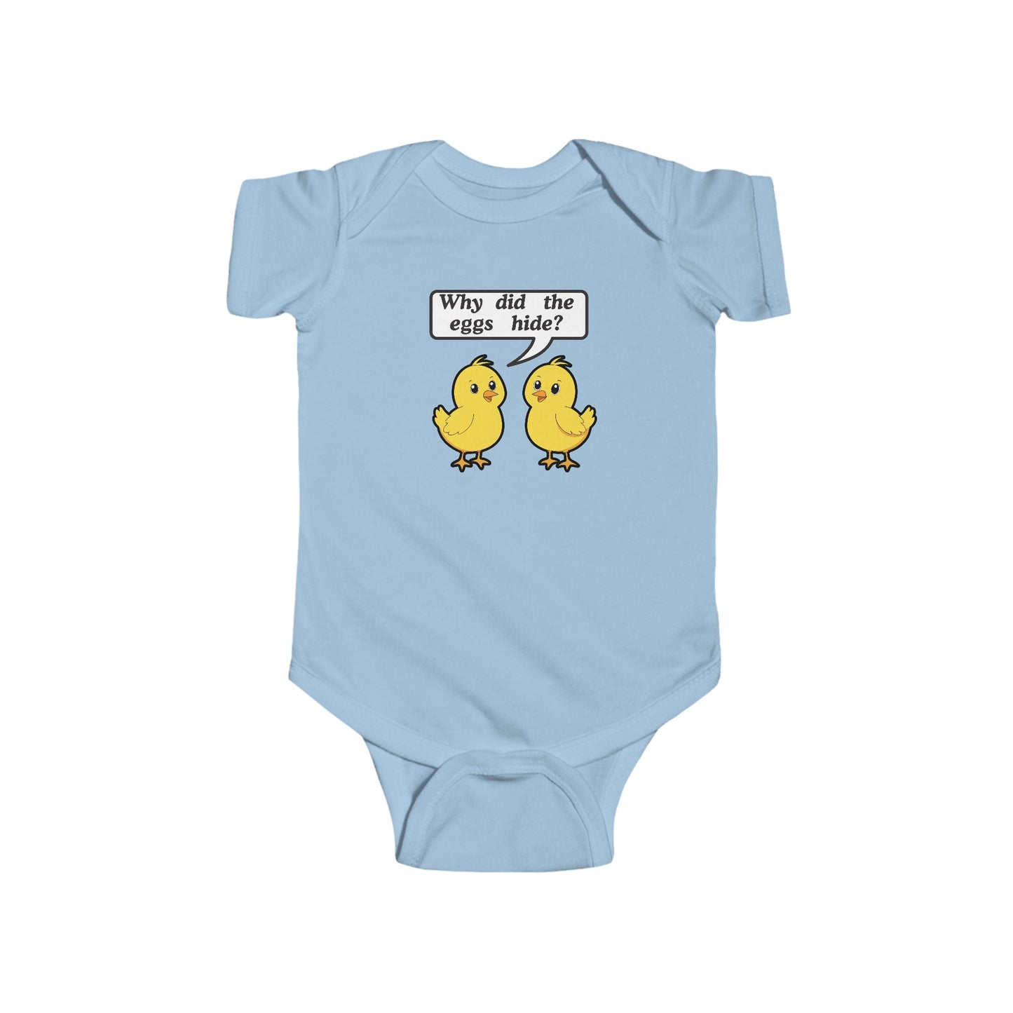 Twin Easter Bodysuit Set- "Why did the eggs hide?"