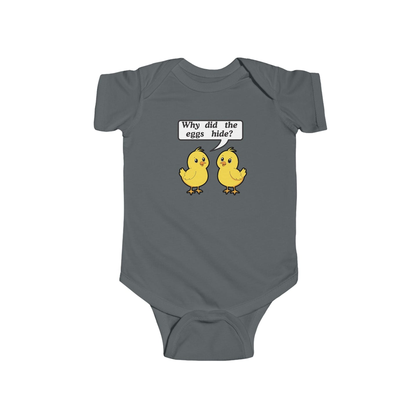 Twin Easter Bodysuit Set- "Why did the eggs hide?"