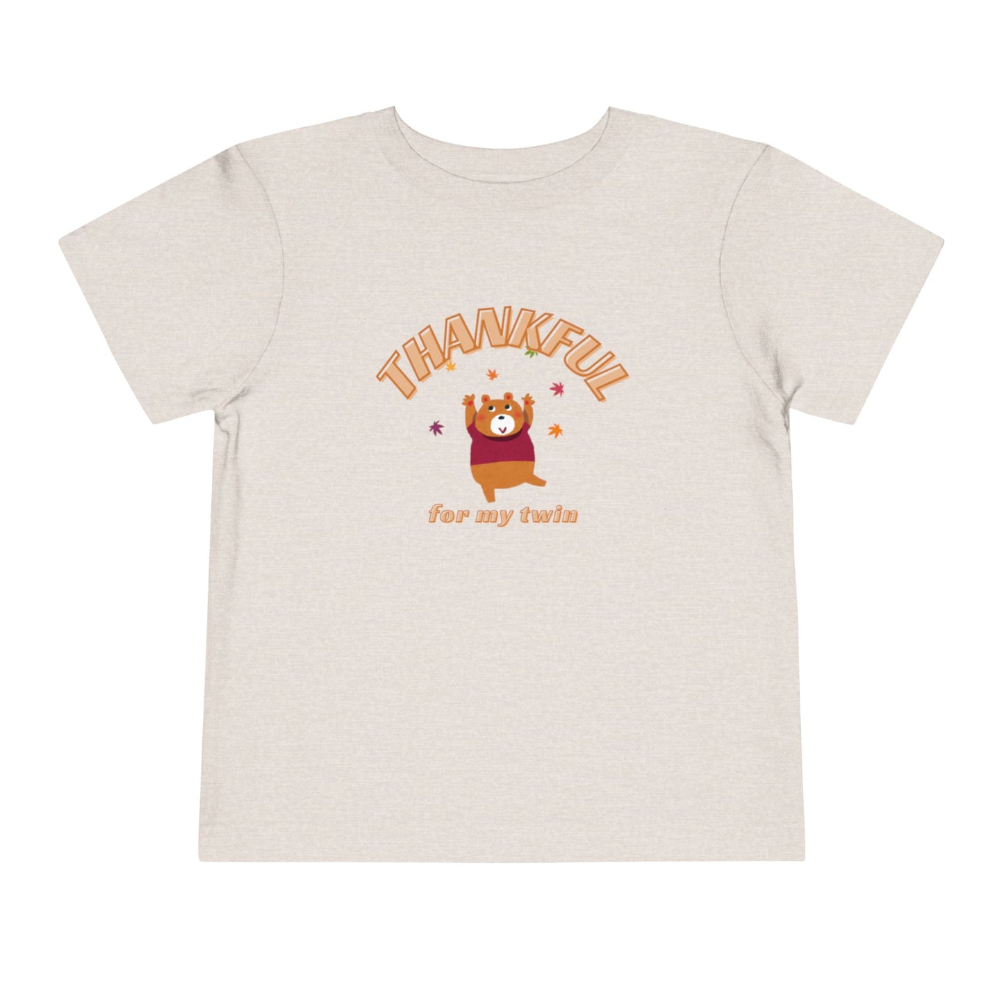 Thankful for my Twin Thanksgiving Autumn Toddler Tee