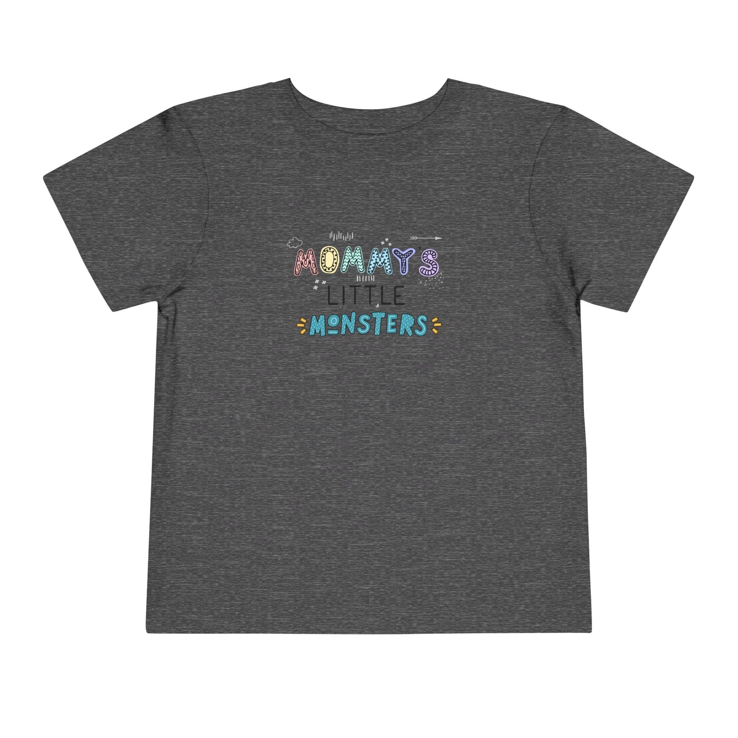 Toddler Tee — "Mommy's Little Monsters" Cute Pastel Monster Graphic
