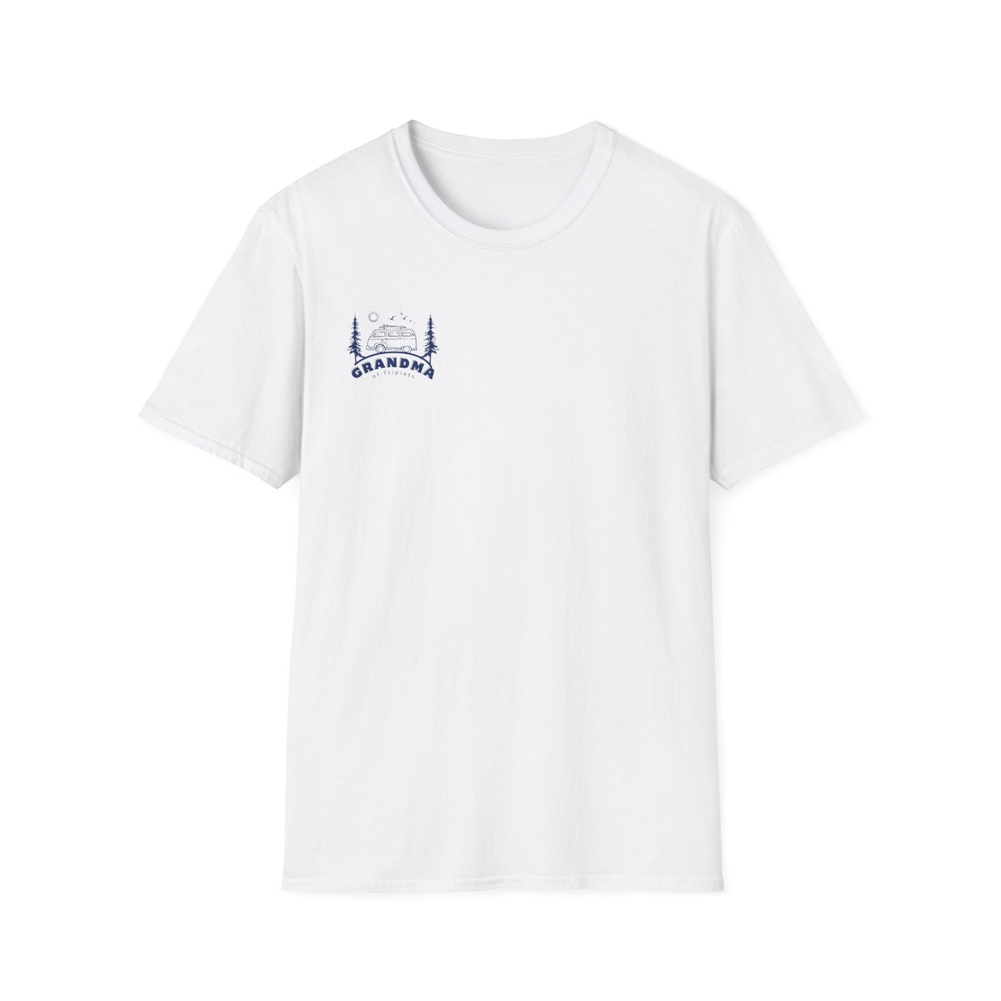 Grandma of Triplets - Camper Van Graphic-Front and Back Design