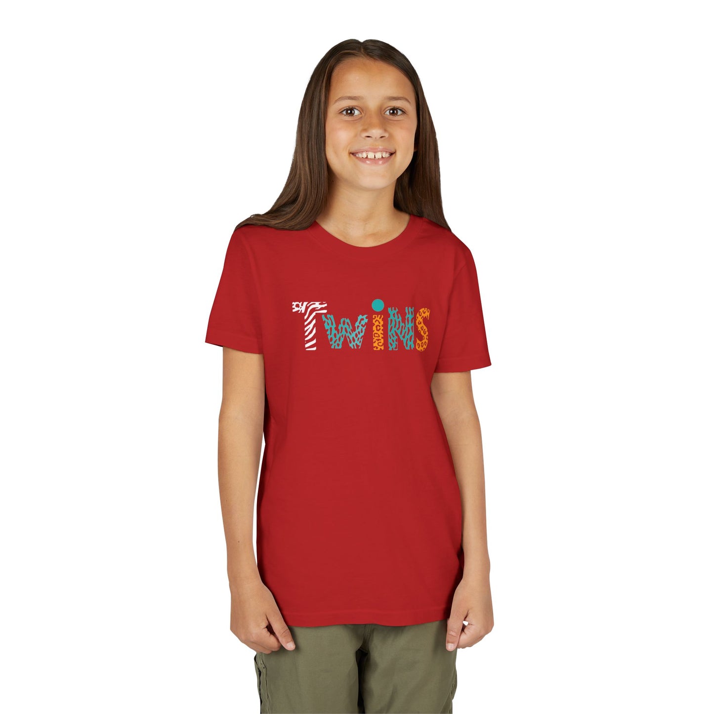 Teen/Pre-Teen "Twins" - Colorful Animal Print Kids T-Shirt
