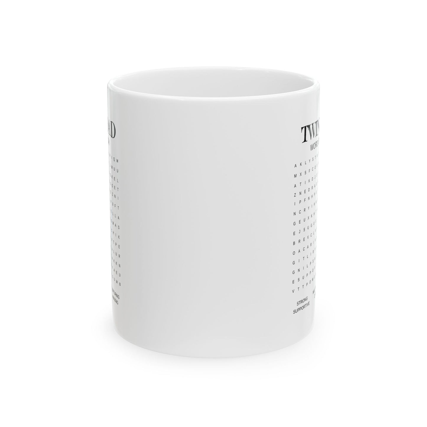 Twin Dad Word Search Ceramic Mug – Funny Puzzle Gift (11oz & 15oz)