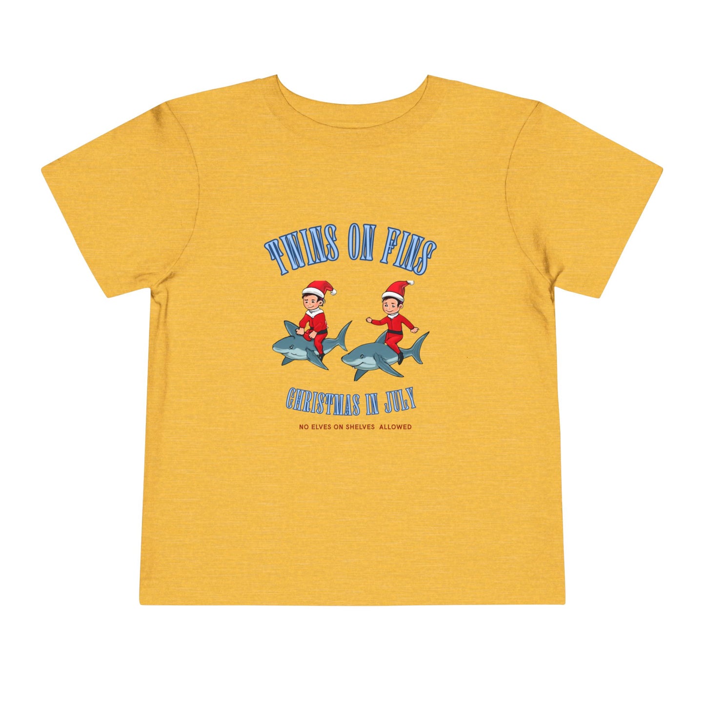 Twins on Fins- Christmas in July- Elf on The Shelf - Shark Parody Shirt