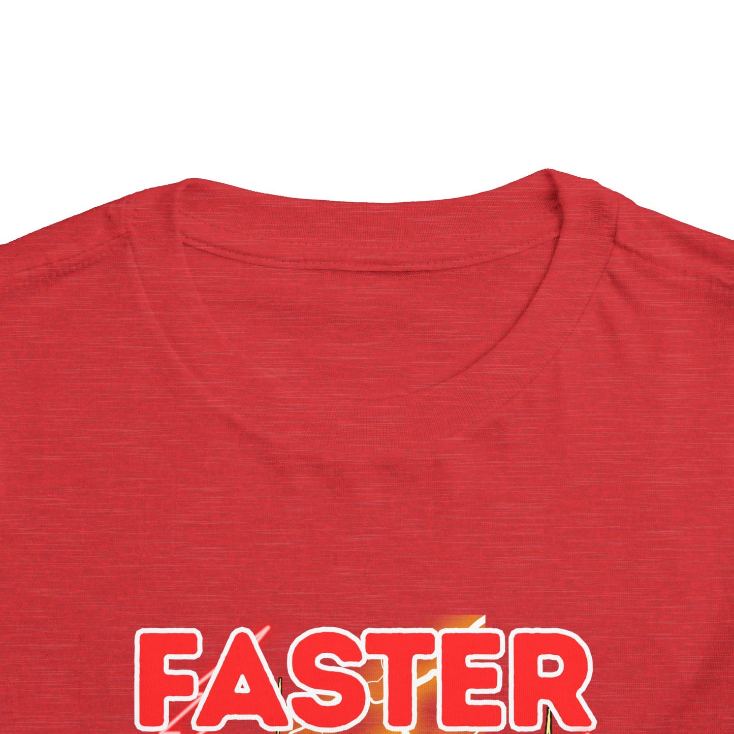 Toddler Tee — "Faster Than My Dad" Racecar Graphic