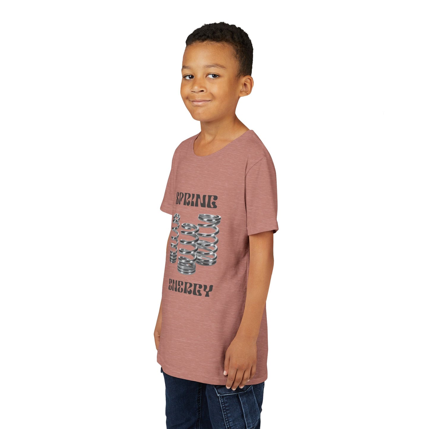 Spring Energy Unisex Youth T‑Shirt — Kids Graphic Tee with Coil Springs Design