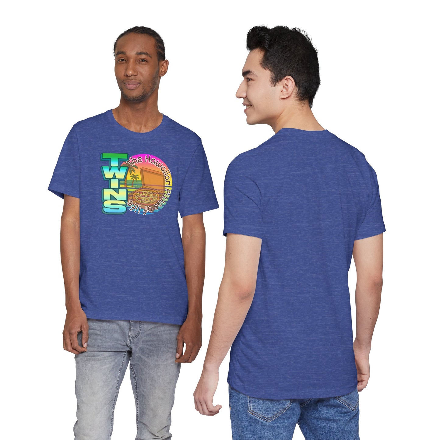 Hawaiian Pizza- Twin Dad Beach T-Shirt — Vintage 90's Style Tee